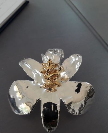 Silver Plated Orchid Ganesha 
